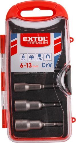 Behajtó készlet hatlapfejű csavarhoz 6db-os, Extol Prémium