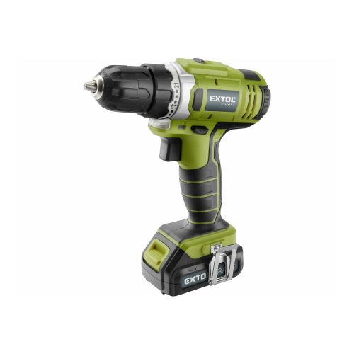 Fúrócsavarozó, 46 db-os szerszámkészlettel, akkus, Extol Craft