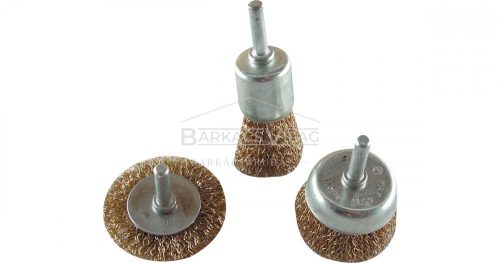 Drótcsiszoló körkefe készlet, fúróba fogható, Extol Craft