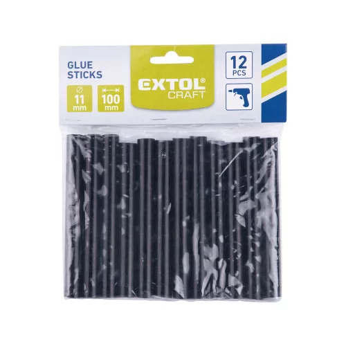 Ragasztóstift 100 x 11 mm 12 db fekete Extol Craft