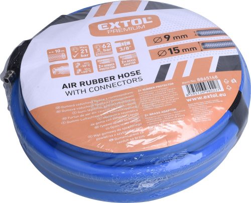 Légtömlő egyenes, 10m, 3/8", átm.: 9 / 15 mm