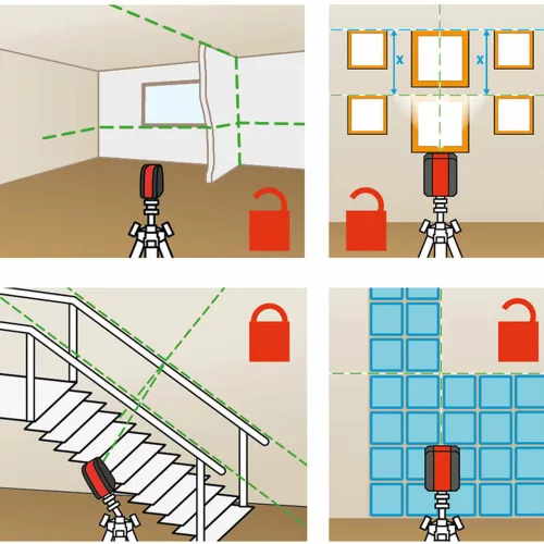 Vízszintező, automata, lézeres, ZÖLD, Extol Premium
