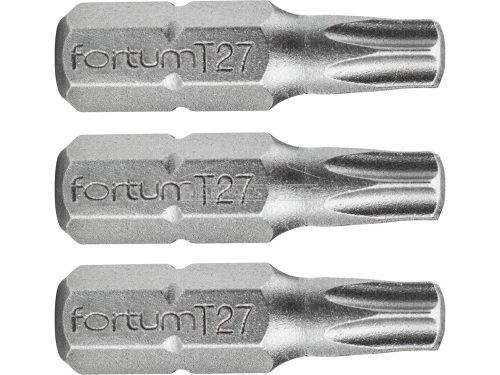 Behajtóhegy Torx 25*25 mm, 3 db, Fortum, S2 acél