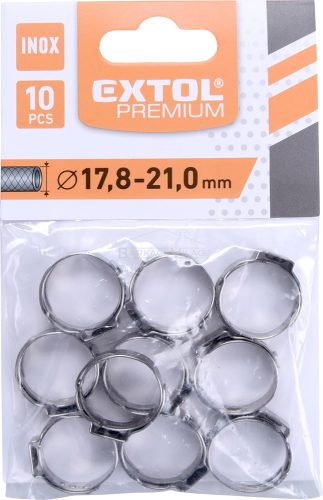 Csőbilincs készlet 10db-os, állítható, 17,8 - 21,0 mm