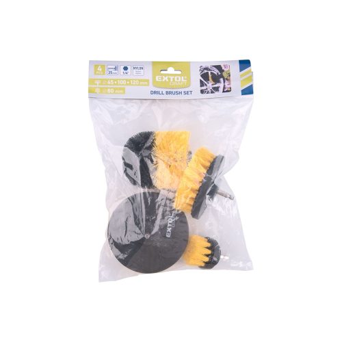 Csiszoló kefe készlet fúrógépbe Extol Craft 4 db