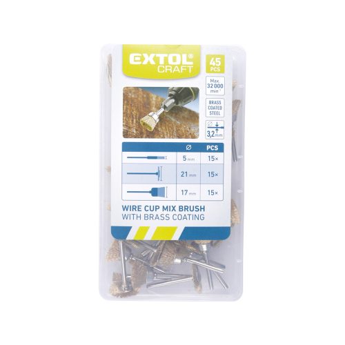 Mini drótcsiszoló készlet 45db Extol Craft