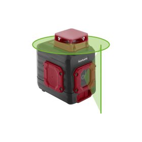   Vízszintező, automatikus, lézeres, ZÖLD, 1D1V (1×360°+1V), Li-ion akku 5,2Ah, pontosság: 0,3mm/1m, 1/4" és 5/8" menet