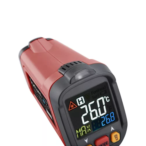 Infravörös, digitális hőmérő, -40°C~ +800°C, LCD kijelző, nem testhőmérő