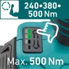 Akkus ütvecsavarozó,1/2" négyszög, SHARE20V, 500Nm, BRUSHLESS, 2Ah Extol Industrial
