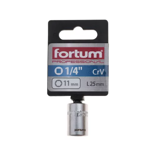 Dugófej 1/4" 11 mm Fortum