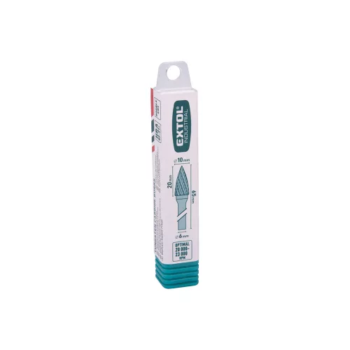 Turbómaró keményfém íves hegyes orrú 10 x 20 mm