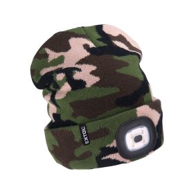 Sapka, terepszínű, LED lámpával