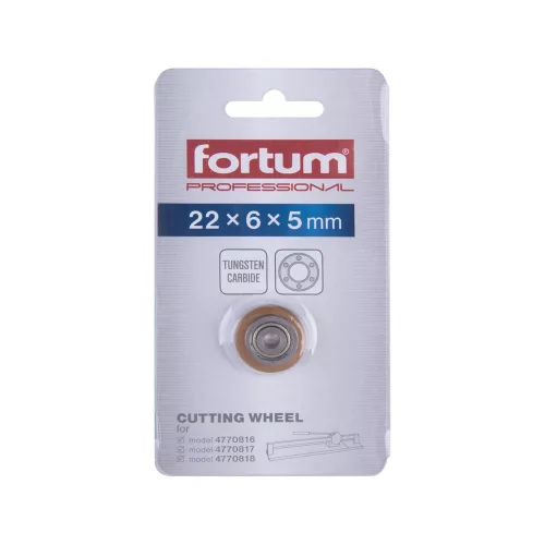 Vágókerék csempevágóhoz 22 x 6 x 5 mm Fortum