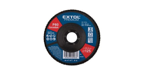 Lamellás csiszoló 125x22 mm fához P80 Extol Premium