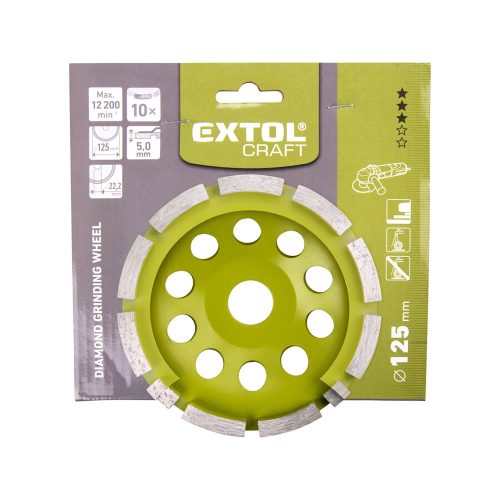 Gyémántcsiszoló korong egysoros 125 x 22,2 mm Exrol Craft