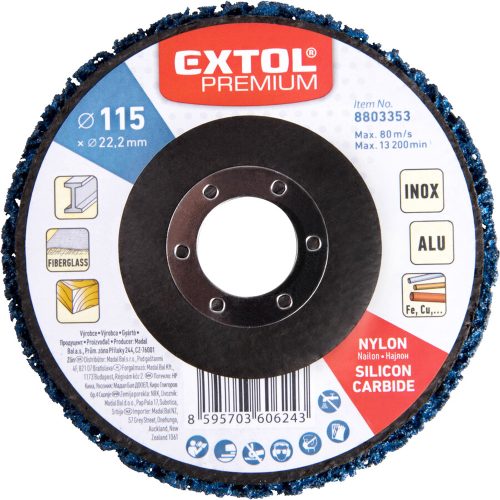 Csiszolókorong 115 mm Extol Premium