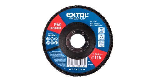 Lamellás csiszoló 115x22 mm P60 fém Extol Premium