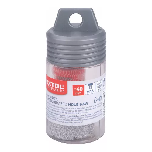 Körkivágó csempére gyémánt 40mm Extol Premium
