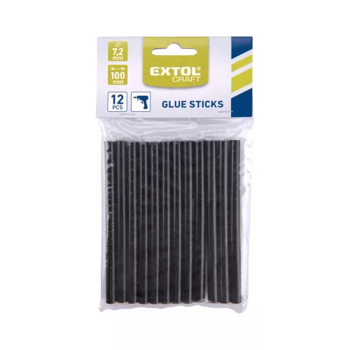 Ragasztóstift 100 x 7,2 mm, 12 db fekete Extol Craft