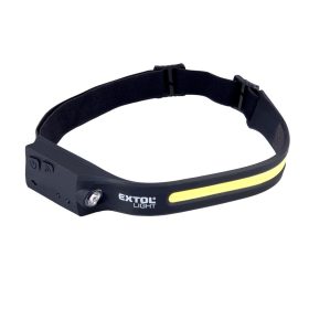 Fejlámpa LED, tölthető, COB LED, 350 lumen, fehér fény