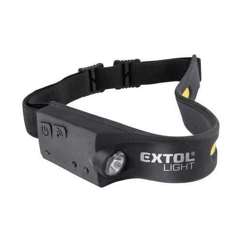 Fejlámpa LED, tölthető, COB LED, 350 lumen, fehér fény