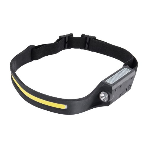 Fejlámpa LED, tölthető, COB LED, 350 lumen, fehér fény