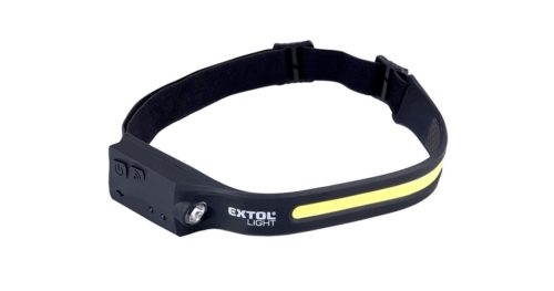 Fejlámpa LED, tölthető, COB LED, 350 lumen, fehér fény