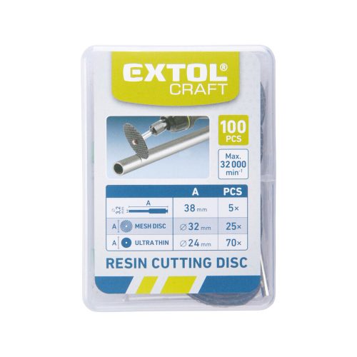 Mini vágó- és daraboló készlet, 3,2 mm befogás, 100 db, 2 féle vágófej Extol Craft