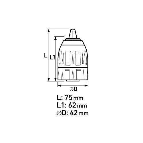 Gyorstokmány click-lock, 1,5-13 mm Extol Premium