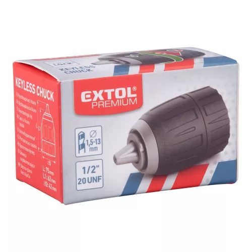 Gyorstokmány click-lock, 1,5-13 mm Extol Premium
