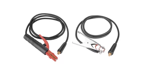 hegesztő kábelpár, földelőkábel csipesszel + munkakábel elektródafogóval 16mm2, 5 m