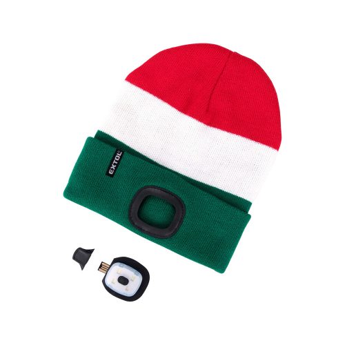 Sapka 1 LED piros/fehér/zöld Extol Light