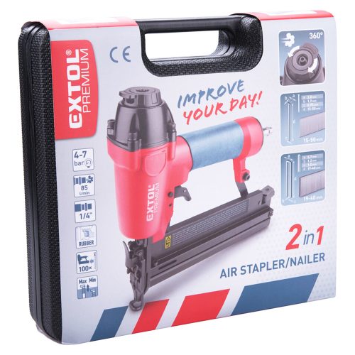 Pneumatikus szögbelövő és tűzőgép Extol Premium