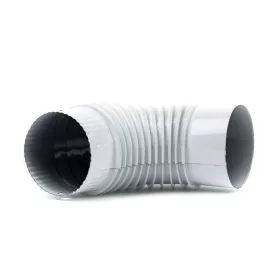 Füstcső könyök 120 mm zománcozott fehér