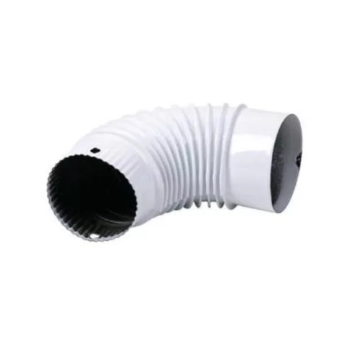 Füstcső könyök 120 mm zománcozott fehér