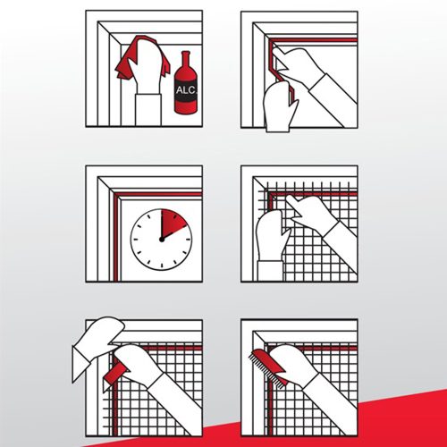 Szúnyogháló ablakra 130x150 cm fehér öntapadós