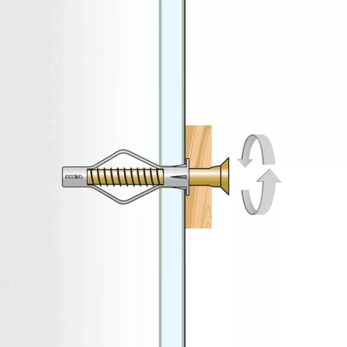 Tipli szárnyas, gipszkartonhoz, üreges falba MEA HR 8 x 40 mm