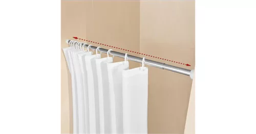 Zuhanyfüggöny tartó 70-125 cm fehér