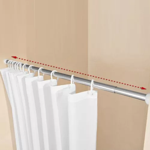 Zuhanyfüggöny tartó 125-220 cm fehér