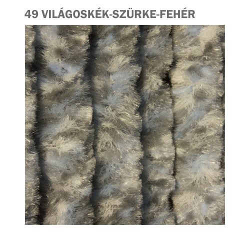 Bozont függöny 90x200 cm világoskék-szürke-fehér