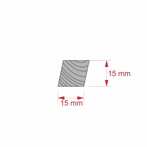Gyalult léc, rombusz 15x15 mm