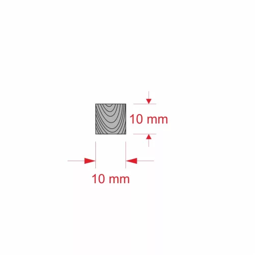 Gyalult léc 10x10 mm