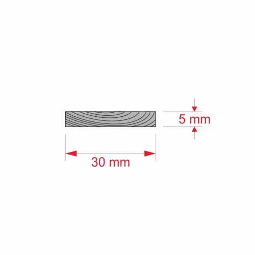 Gyalult léc 5x30 mm