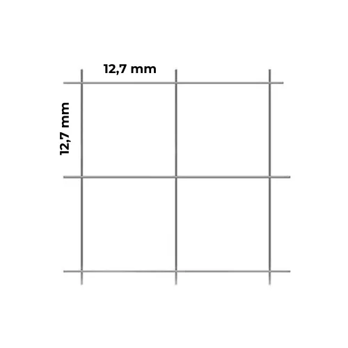 Háló, ponthegesztett, horganyzott, 12,7 x 12,7/0,8 mm, 1,2m
