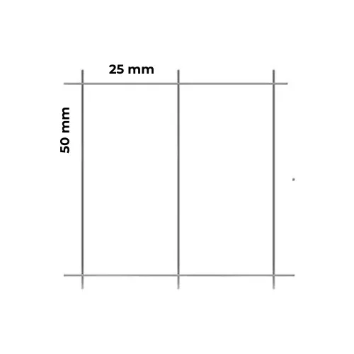 Háló, ponthegesztett, horganyzott, 25 x 50/2 mm, 1,5 m