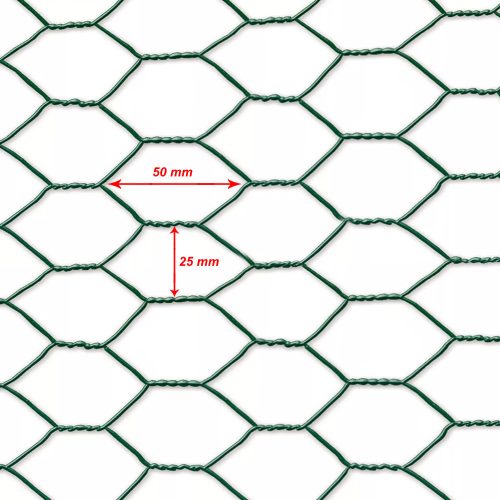 Csirkeháló tcs fonat tekercs PVC 50 cm 25/10 m/tekercs