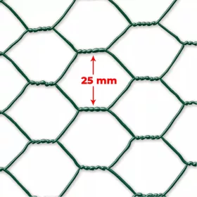  Csirkeháló tcs fonat tekercs PVC 50 cm, 25mm, 5m