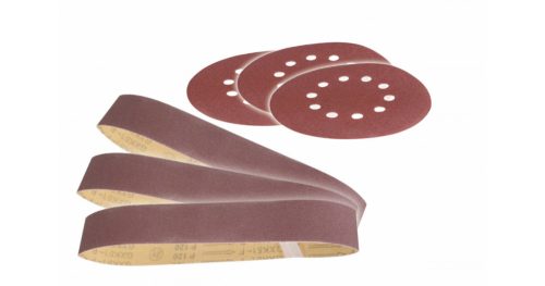 Csiszoló szalag és papír szett 12 db Scheppach