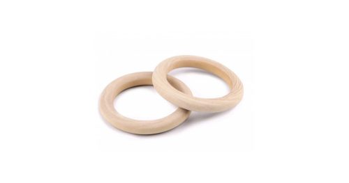 Függöny karika fa natúr 10 db-os