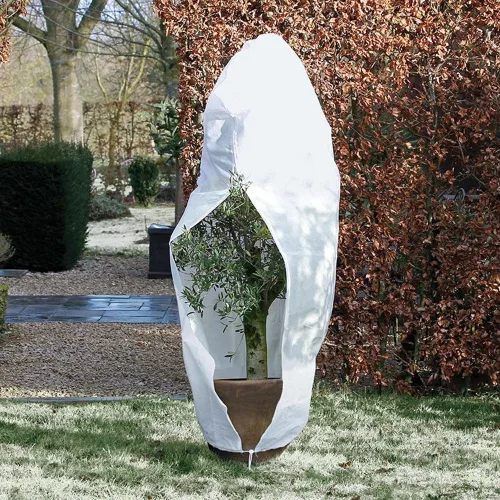 Fátyolfólia cipzárral 200 cm x ∅ 1,5 m, fehér
